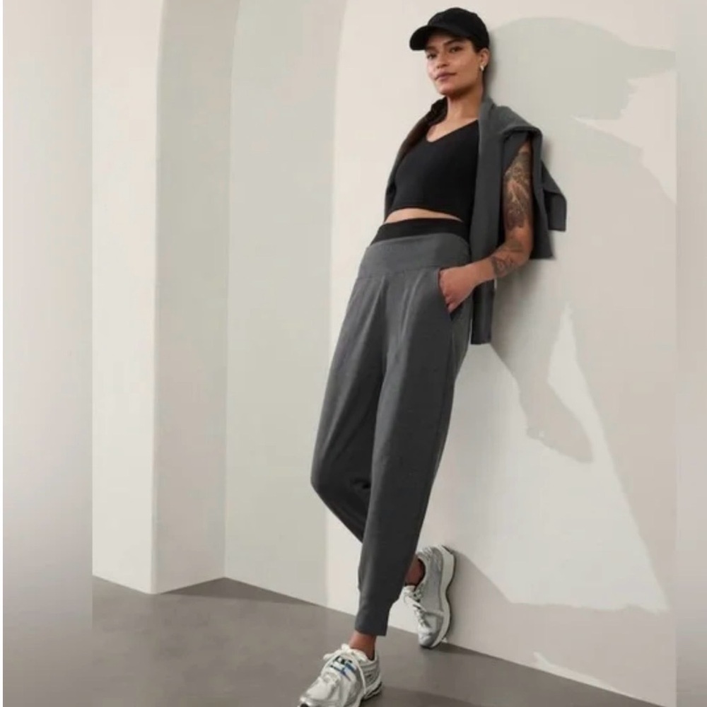 Athleta Charcoal Green Jogger Pants P-5